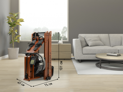 Гребной тренажер UNIXFIT Wood Rower Dark - 5