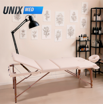 Массажный стол UNIX Standard 3 Section Beige - 3